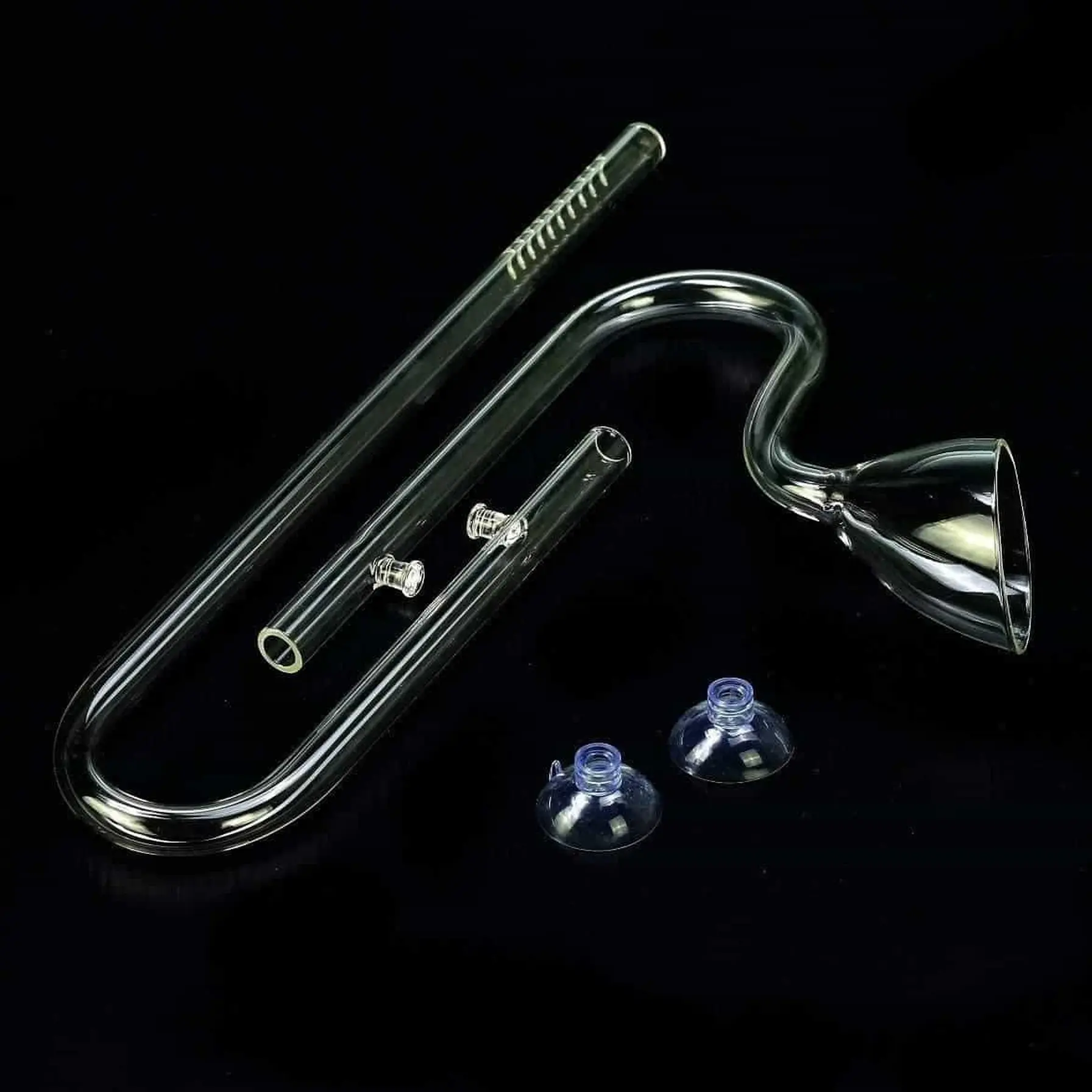Tzong Glass Inflow & Outflow Pipe Set (16 mm, 2 Pc.)