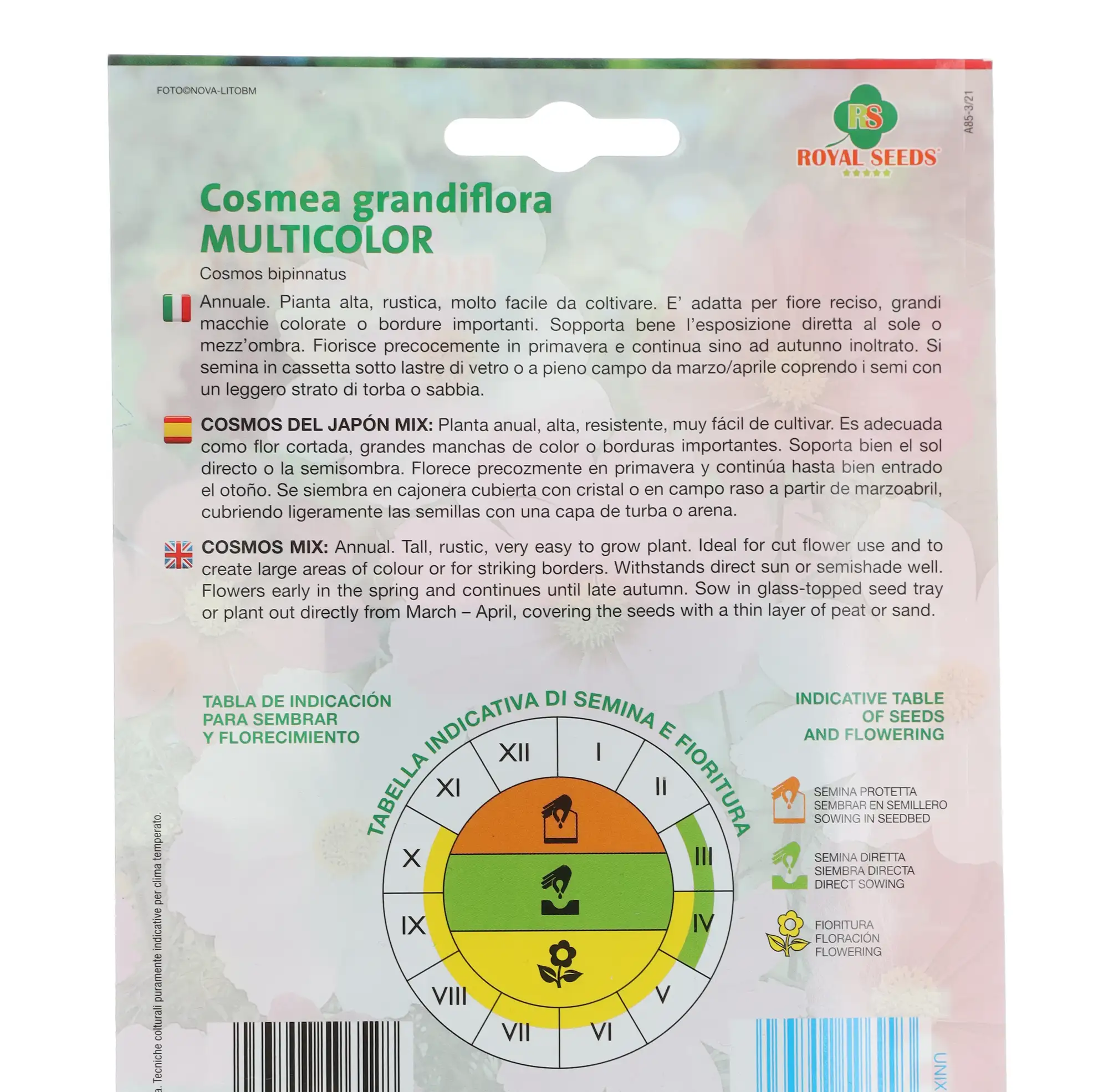 Royal Seeds Mixed Cosmos Seed Pack