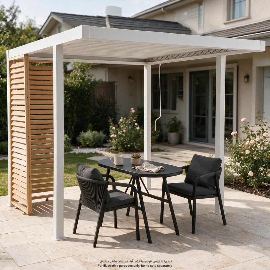 Origin Grill Gazebo W/Slat Side Wall (258 x 258 x 235 cm)