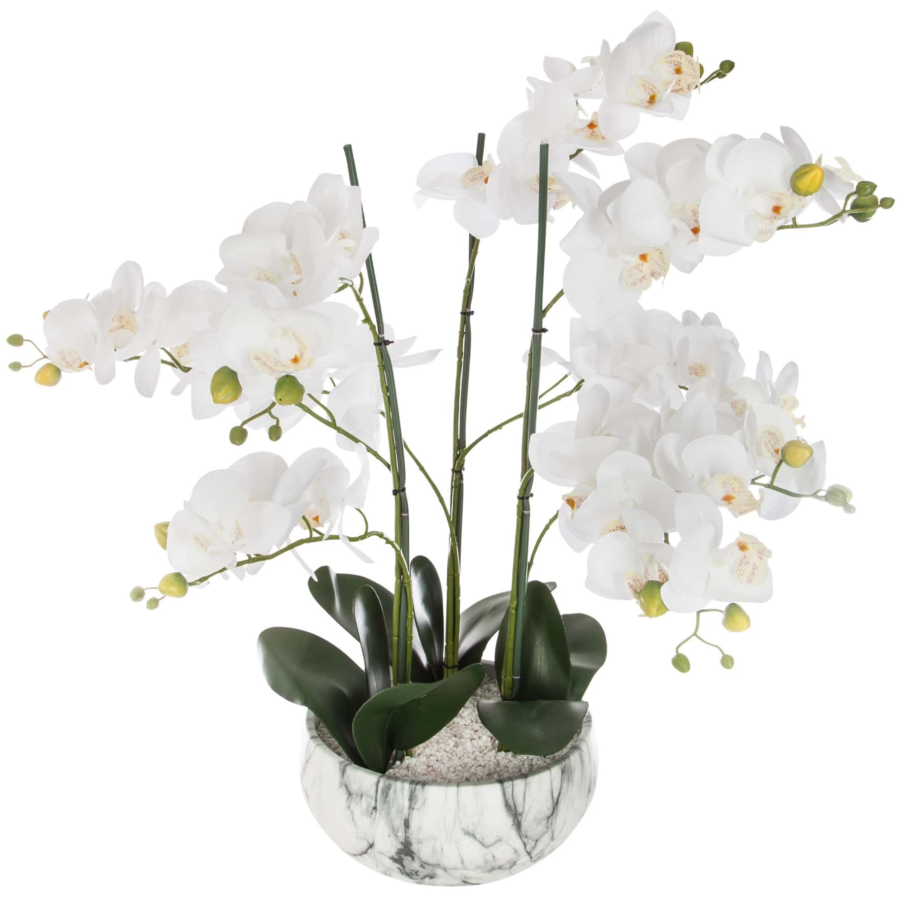 Artificial Orchid Plant W/Marble Pot (45 x 45 x 61.5 cm)