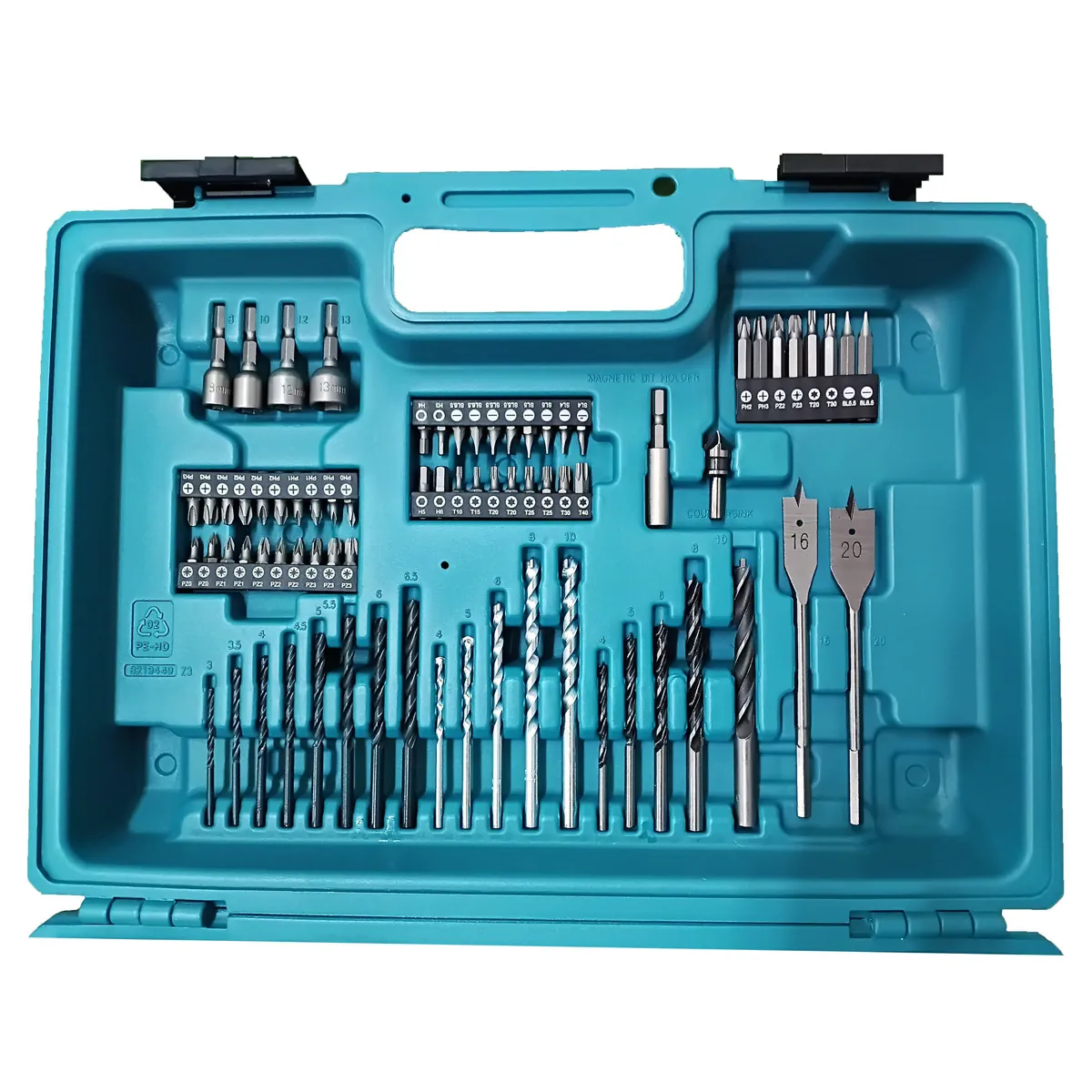 Makita Cordless Driver Drill W/Accessory Kit (74 Pc.), 2 x 2Ah Basic Battery & 1 x Charger, DHP490WVX6 (18 V)