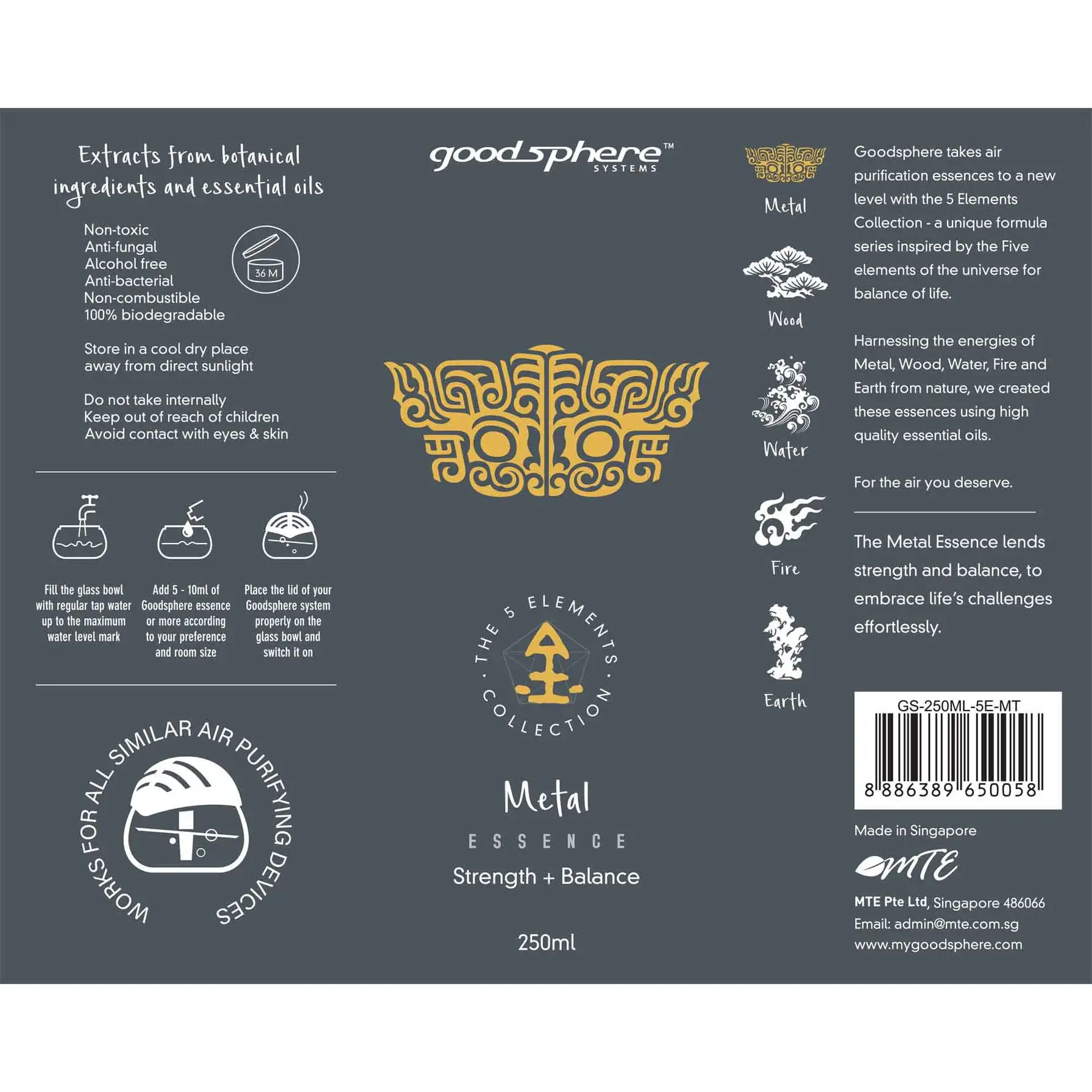 Goodsphere Essence 5 Elements (250 ml, Metal)