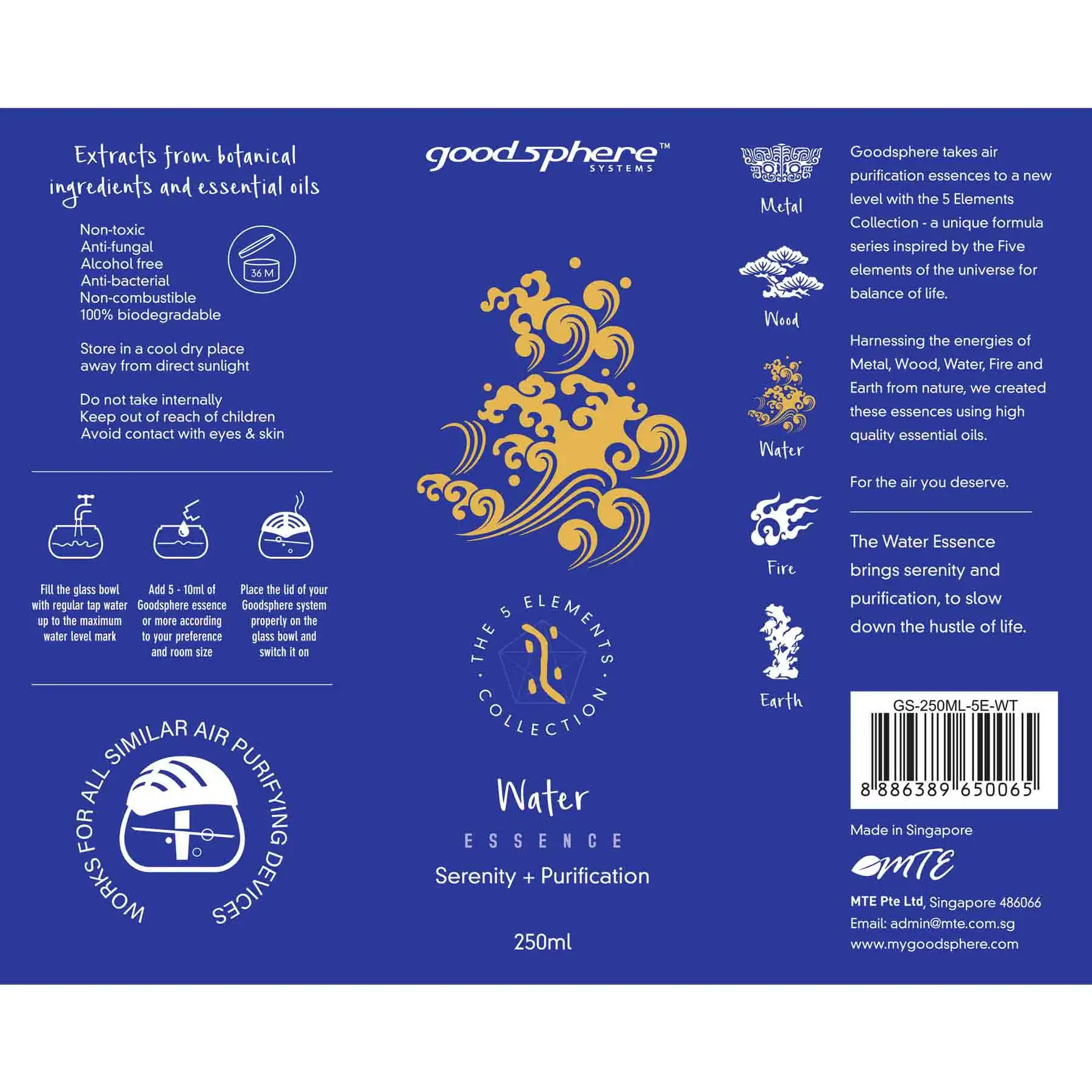 Goodsphere Essence 5 Elements (250 ml, Water)