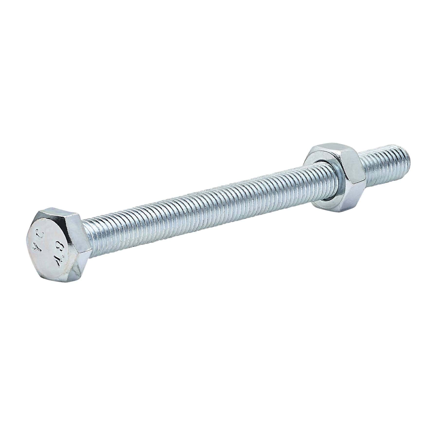 Diall Zinc-Plated Carbon Steel Square Coach Nut & Bolt Pack (M10 x 120 mm, 5 Pc.)