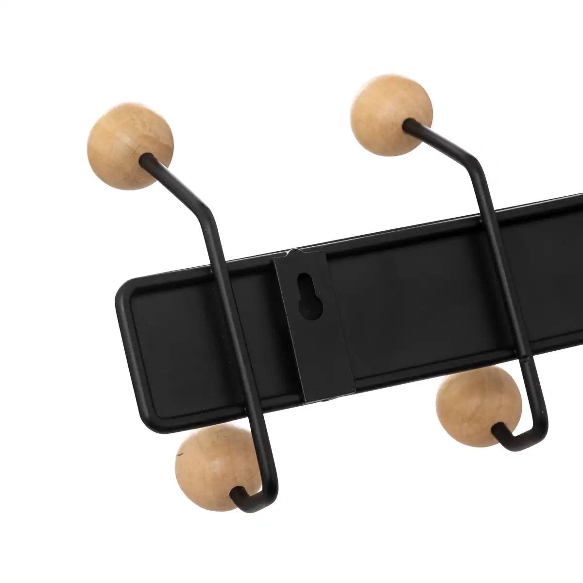 5Five Metal Wood Balls Wall Hook (10 Hooks, L. 44 x D. 7.5 x H. 14 cm)