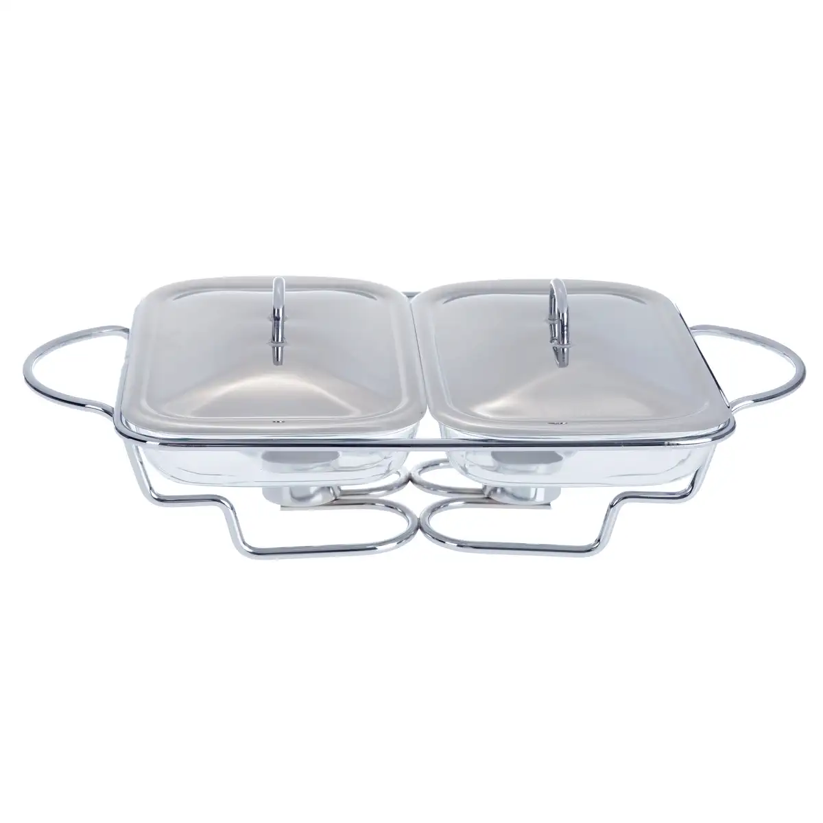 Stainless Steel Rectangular Food Warmer Set (1.5 L, 2 Pc.) 