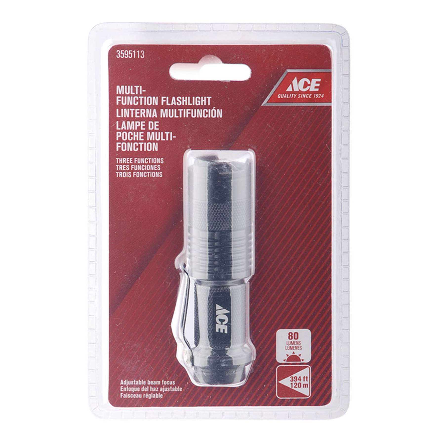 Ace Battery Operated Telescoping LED Flashlight (2 Hours, 80 Lumens)