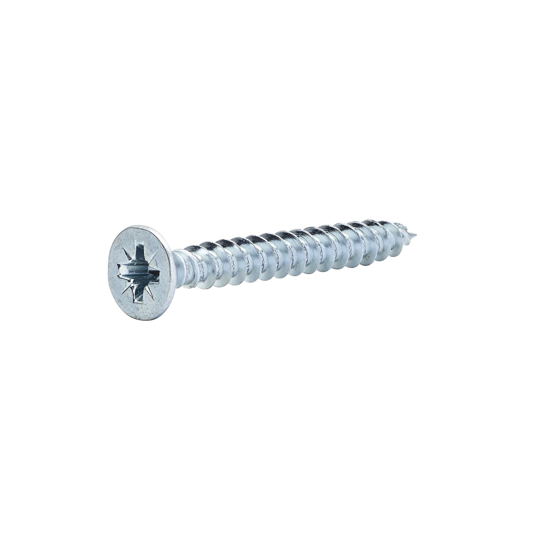 Diall Zinc-Plated Carbon Steel Wood Screw Pack (6 x 50 mm, 20 Pc.)