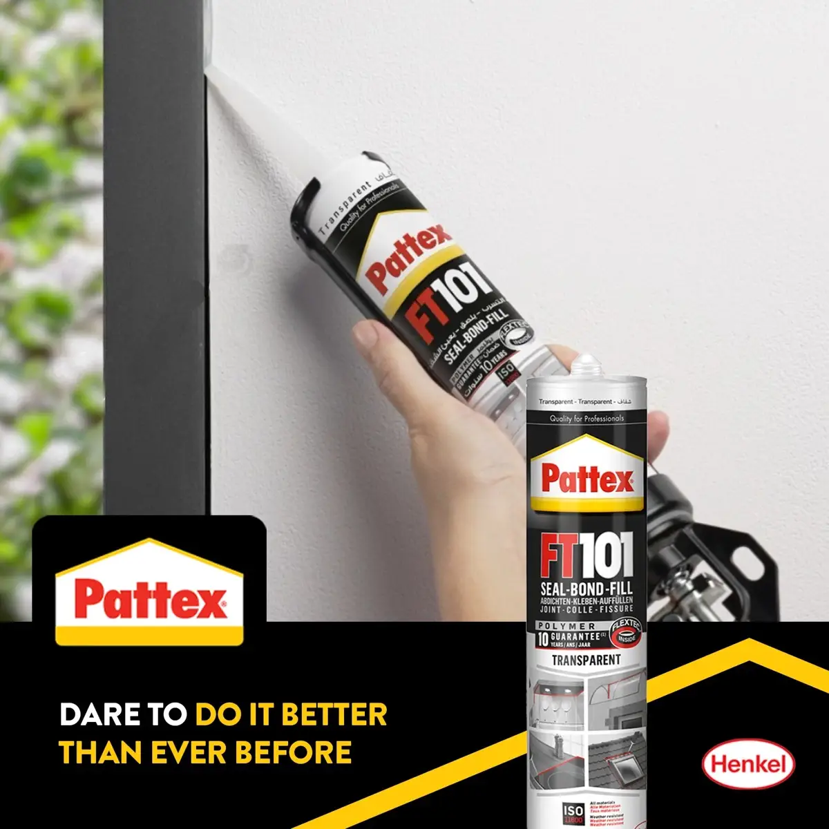 Pattex FT 101 Seal & Bond Transparent Adhesive (280 ml)