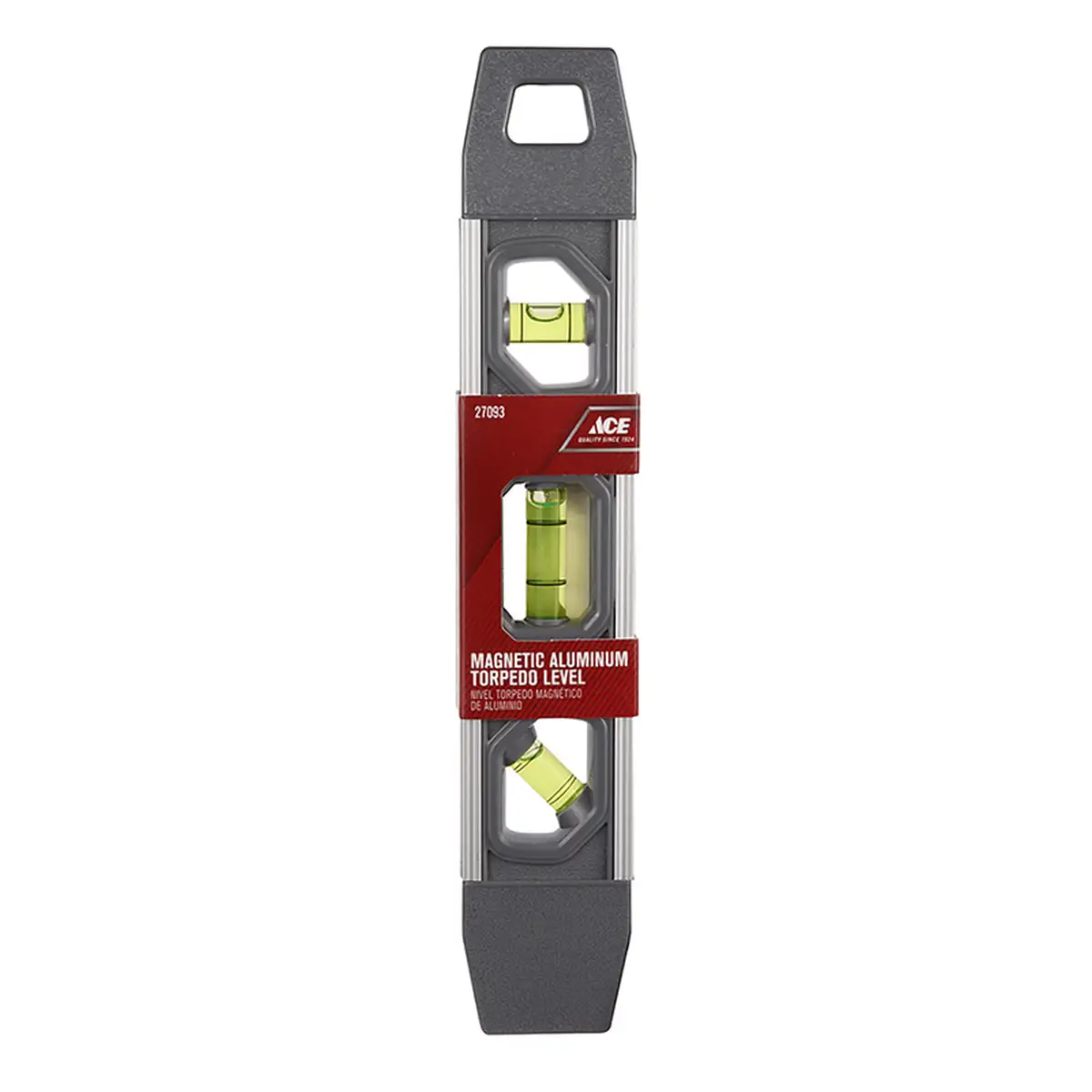 ACE Aluminum Magnetic Torpedo Level (22.9 cm, Red/Black)
