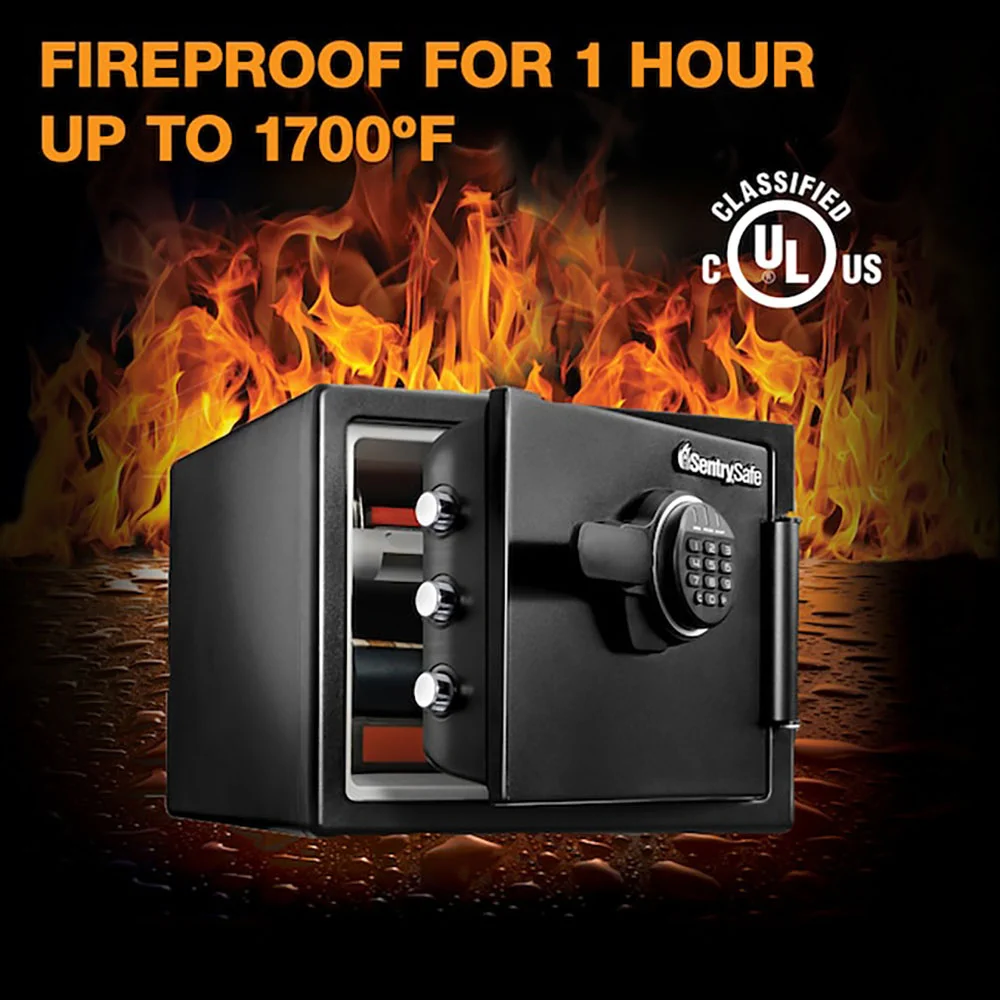 Sentry Large Fire & Water Resistant Digital Safe, SFW082ESB (0.023 cu. m.)