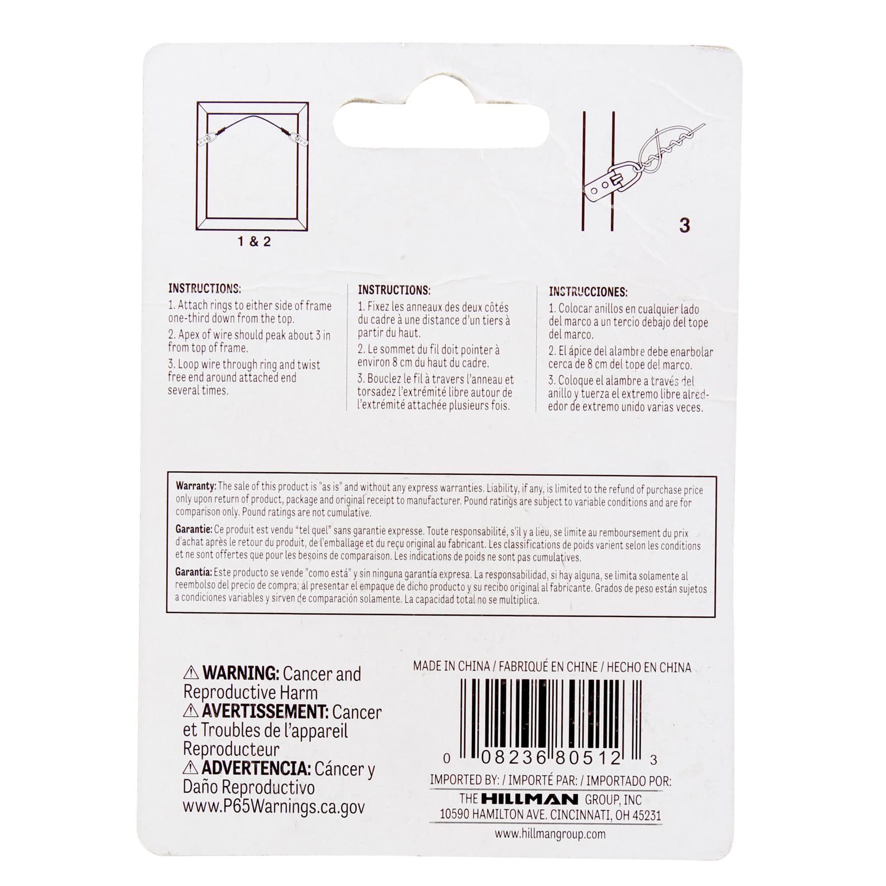 Hillman Mirror Hanging Kit 