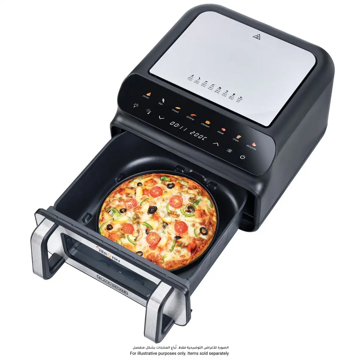 Black+Decker 5-in-1 Pizza Grill Aerofry Oven, PGAF105-B5 (10.5 L)