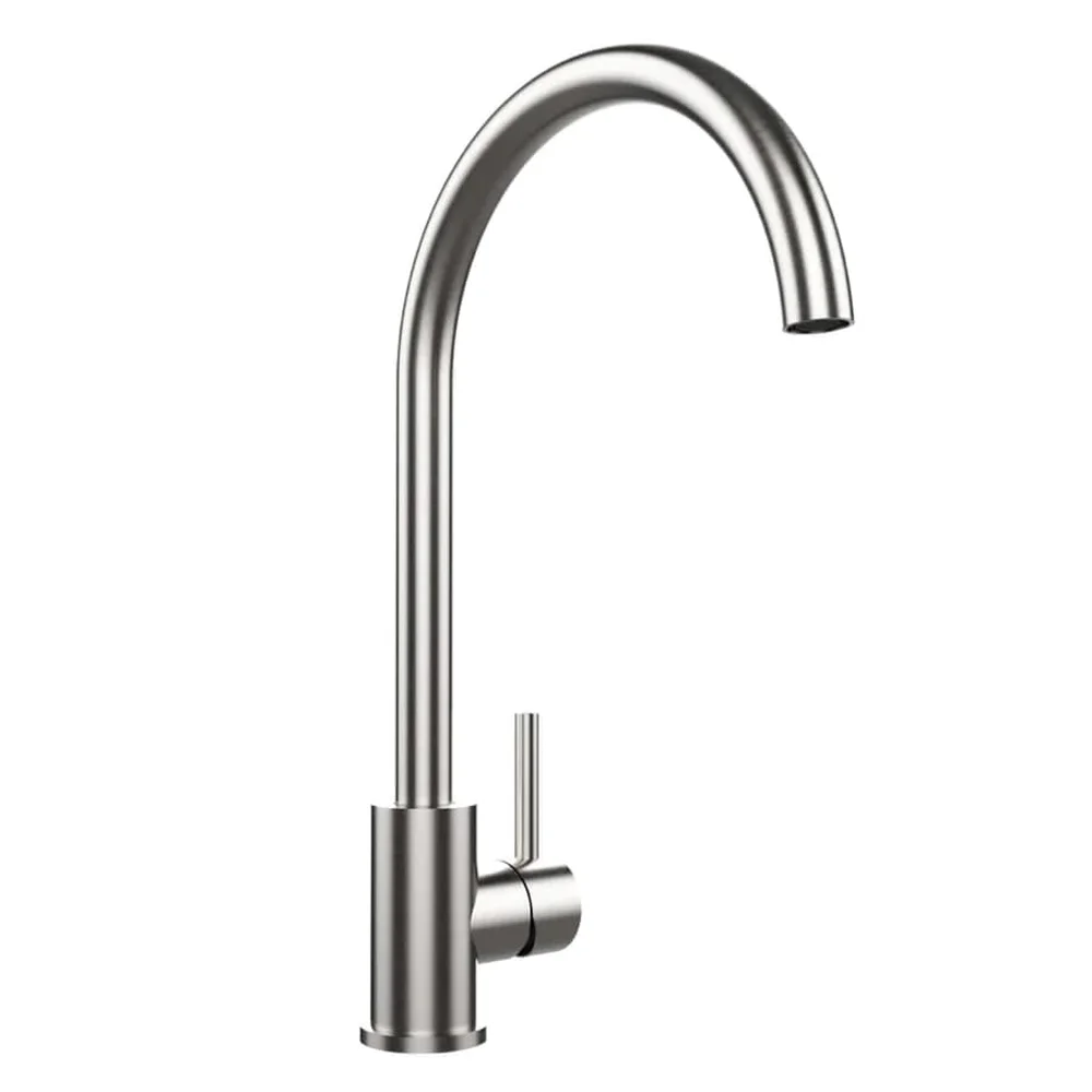 Teka Single Lever Stainless Steel Kitchen Eco Tap W/High Spout, UNI 9310 (Silver)