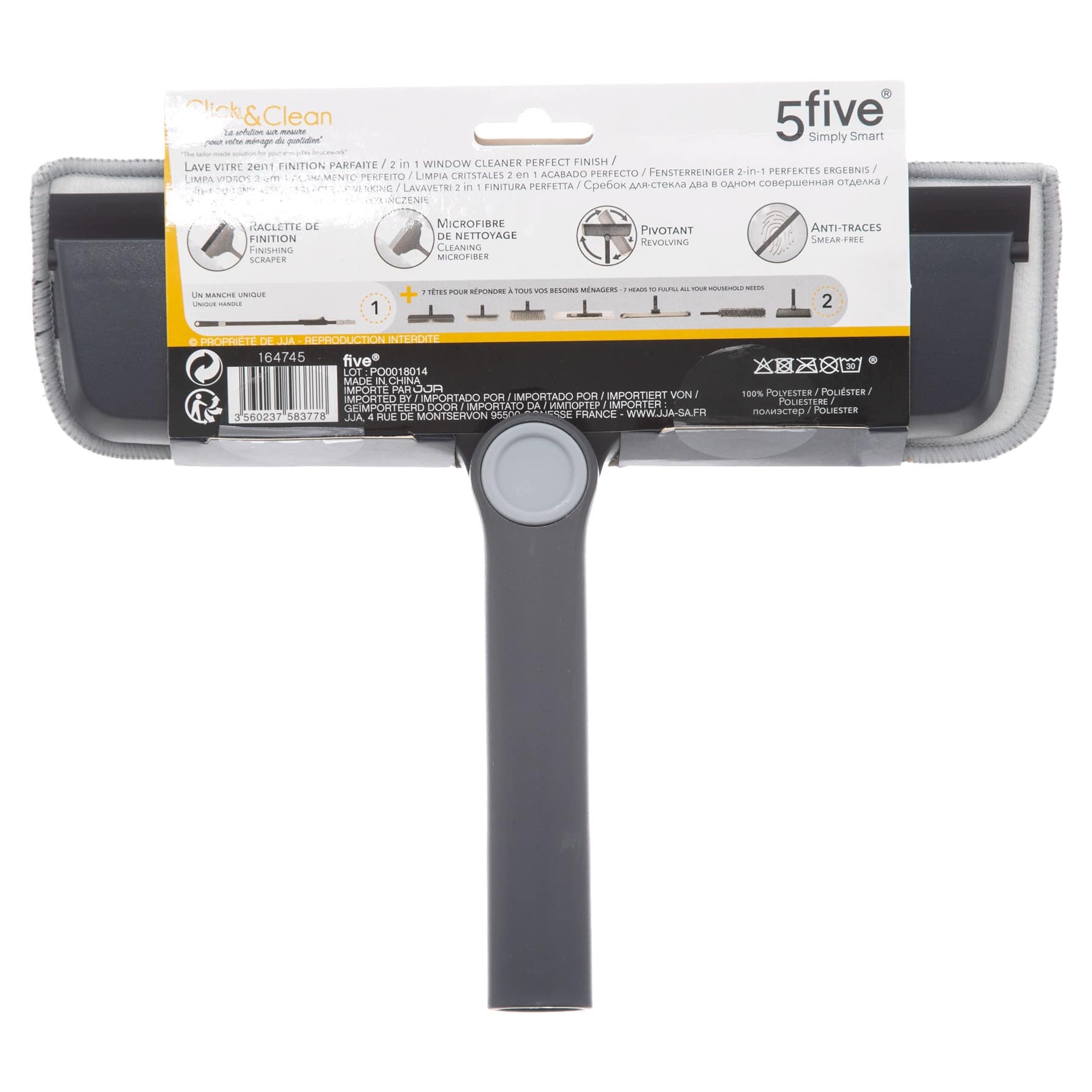 5Five Polypropylene Steel Polyester Window Wipper (28 x 4 x 220 cm)