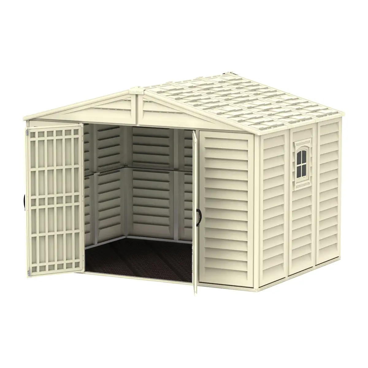 Duramax Aluminium & Vinyl Plastic Storage Shed (Ivory, 325 x 247 x 233 cm)