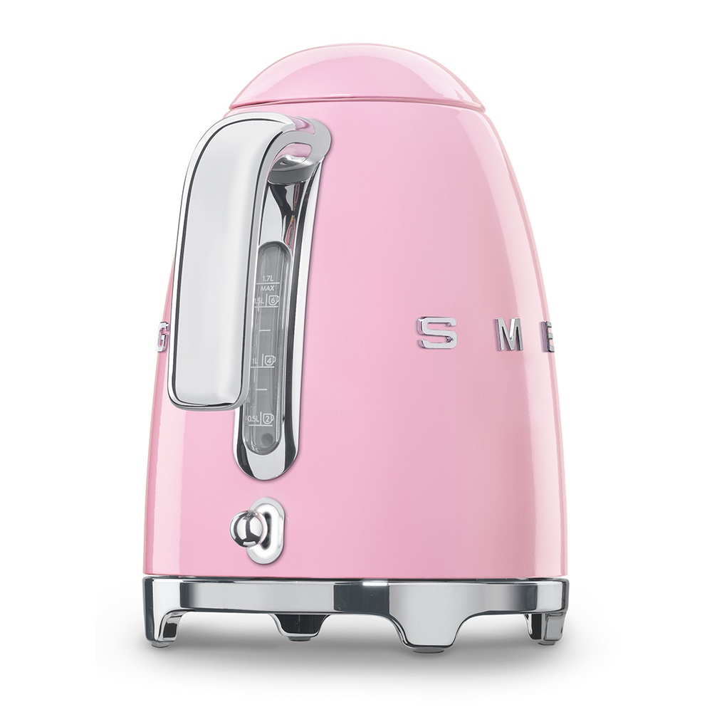 SMEG 50's Retro Style Aesthetic Kettle (3000 W, 1.7 L, Pink)