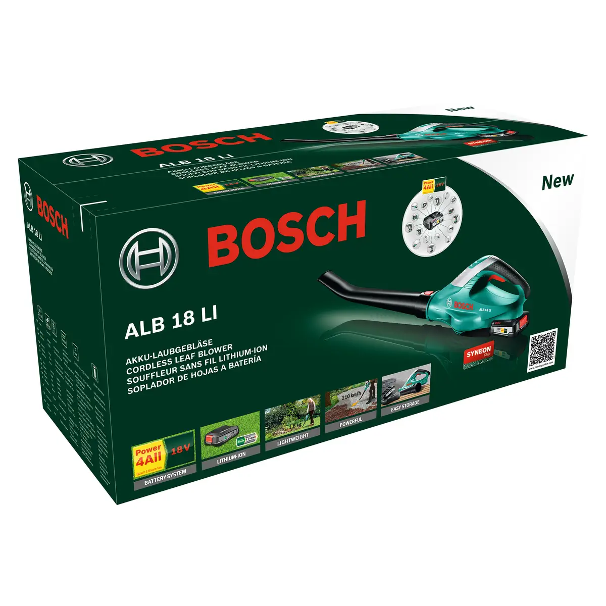 Bosch Cordless Leaf Blower, ALB 18 LI W/Battery & Charger