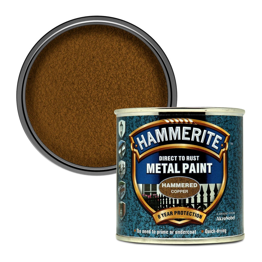Hammerite Hammered Metal Paint (Copper, 250 ml)
