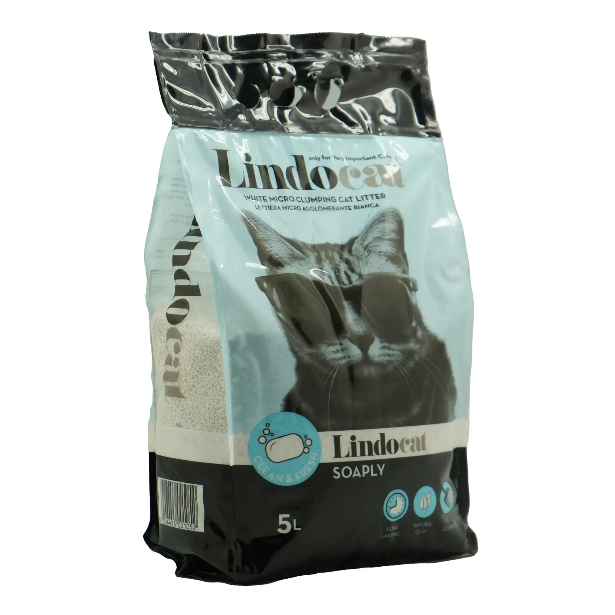 Lindocat Soaply Clumping Bentonite Scented Cat Litter (5 L)