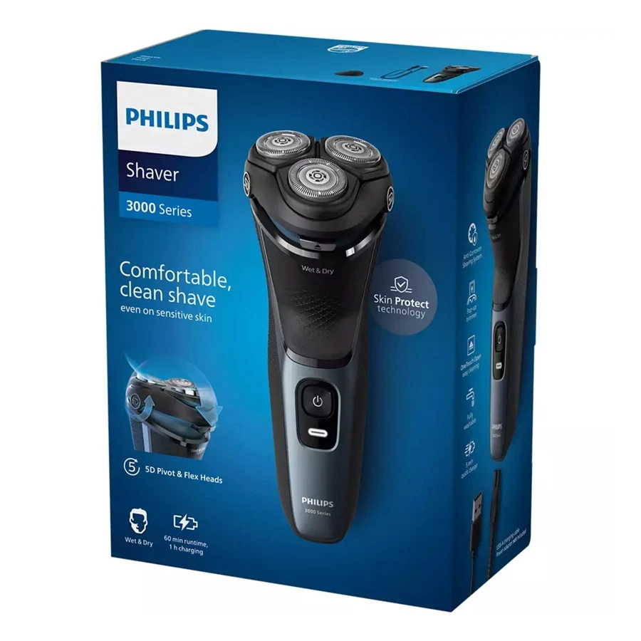 Philips 3000 Series Wet & Dry Electric Shaver, S3144