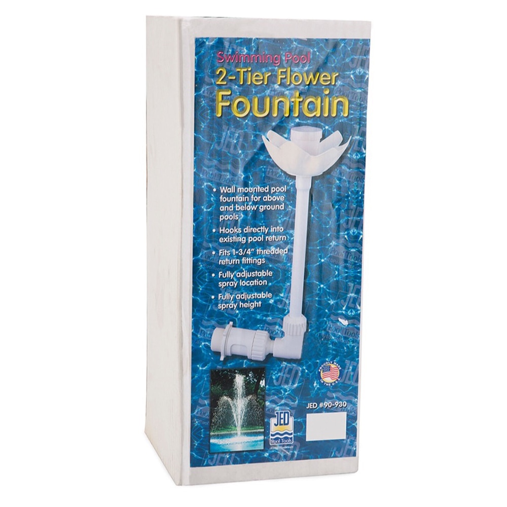 JED Pool Tools 2-Tier Flower Fountain (White)