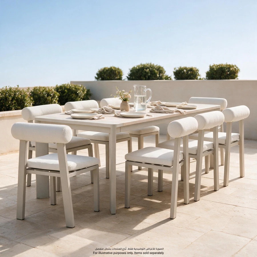 Skyline 8-Seater Aluminum Dining Set (59 x 60 x 79 cm)