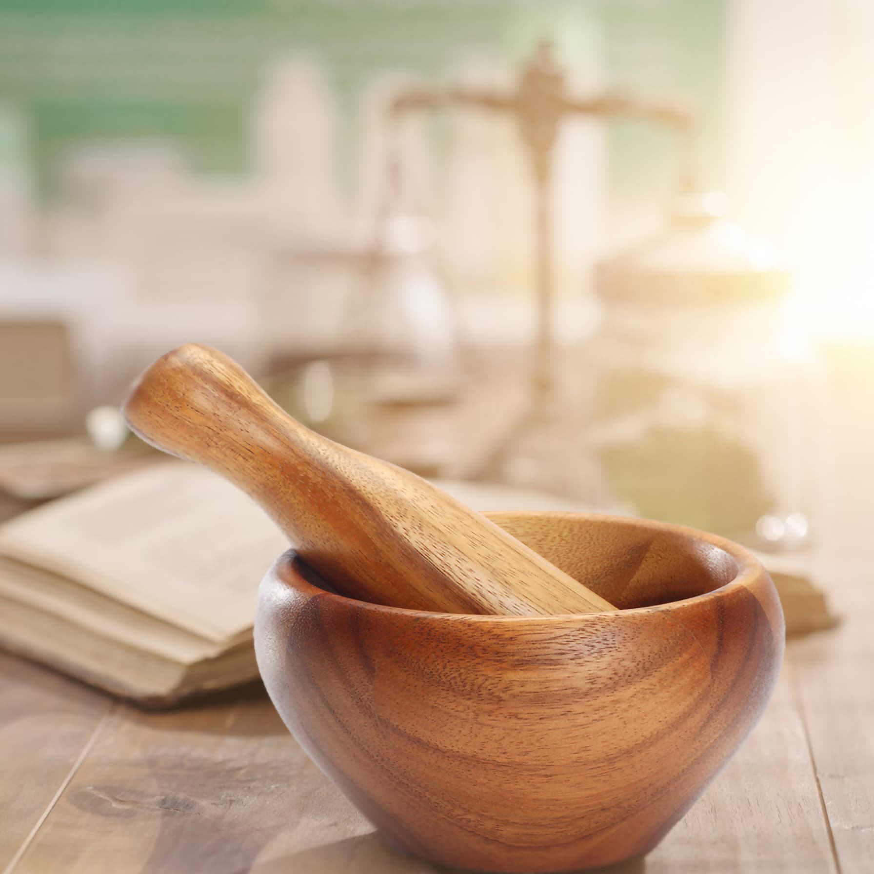 Billi Wooden Mortar & Pestle