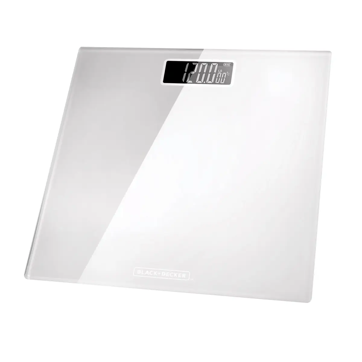 Black+Decker Digital Bathroom Scale (28 x 28 x 2.2 cm, White)
