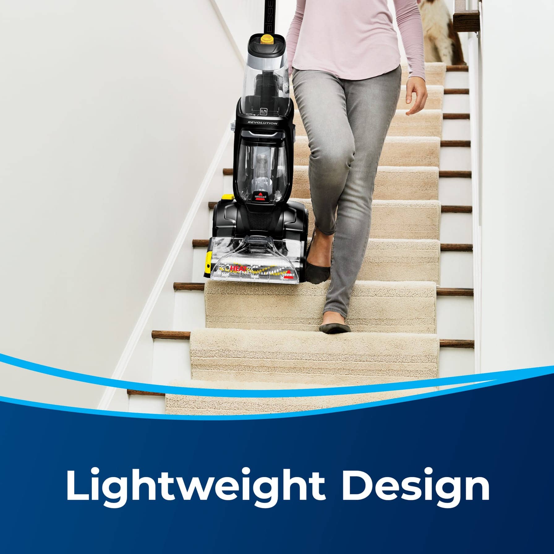 BISSELL Upright Carpet Washer ProHeat 2x Revolution Cleanshot Deep Cleaner, 2066E (3.7 L)