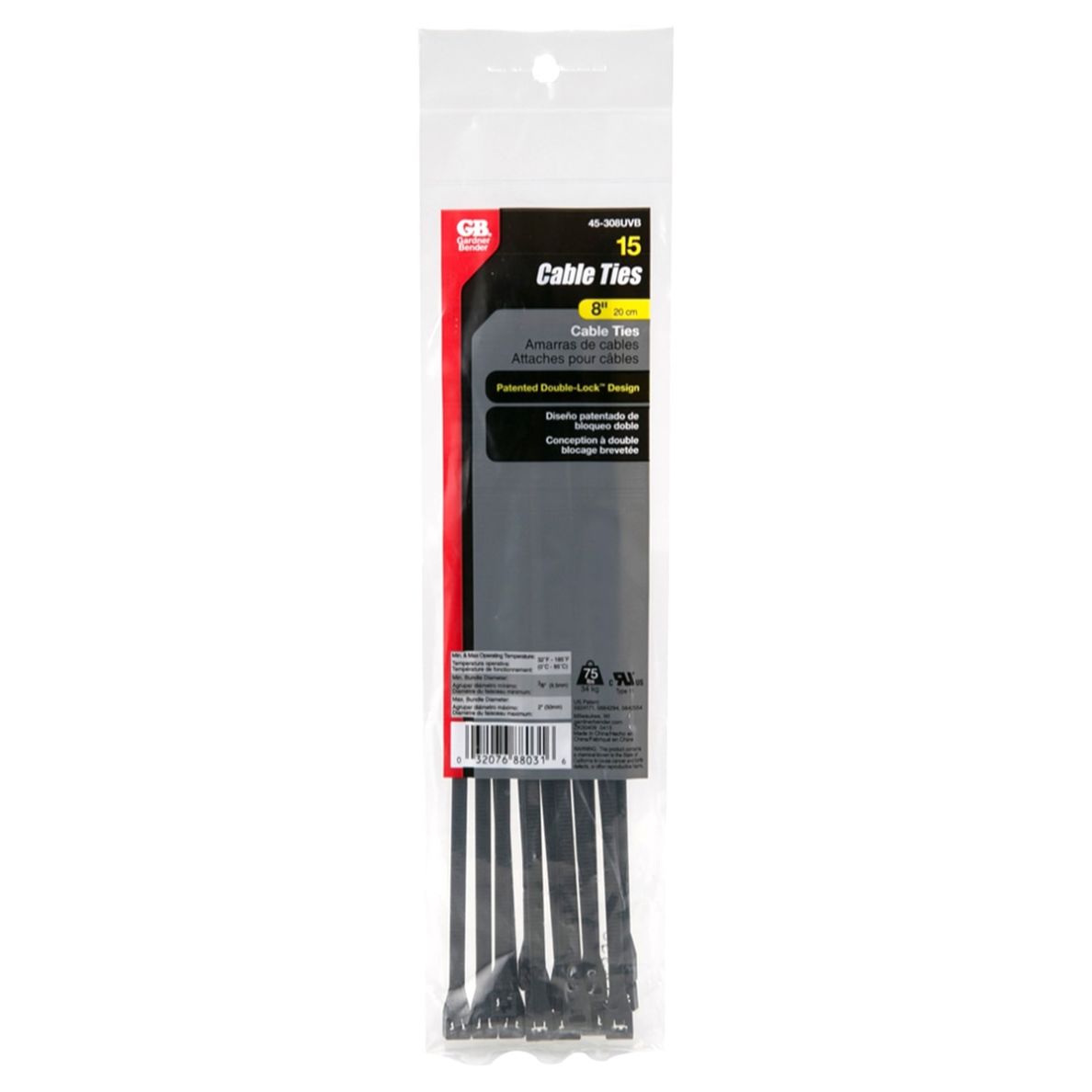 GB Gardner Bender Cable Ties (20 cm, Pack of 15)