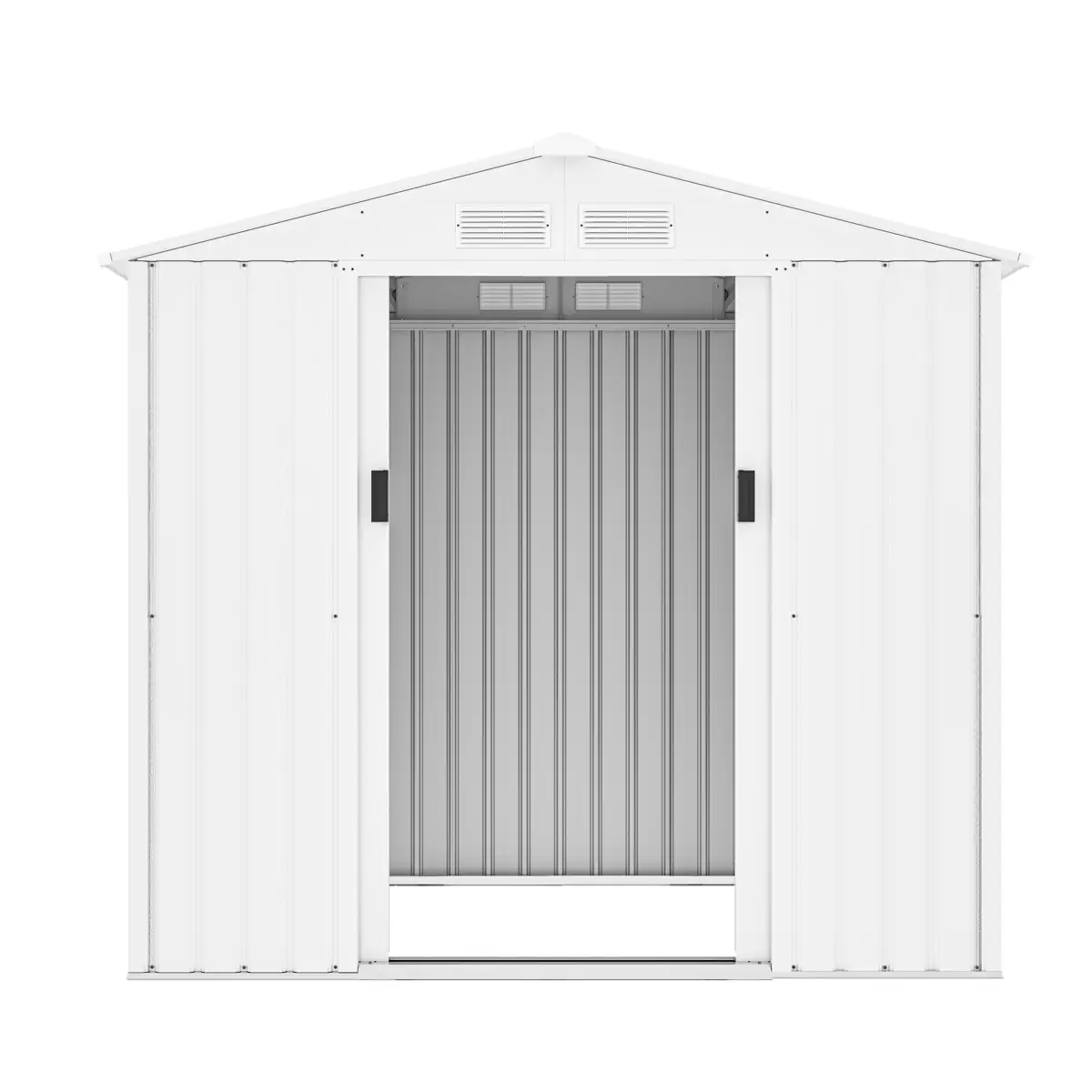 Galvanized Metal Shed (213 x 127 x 195 cm, White)