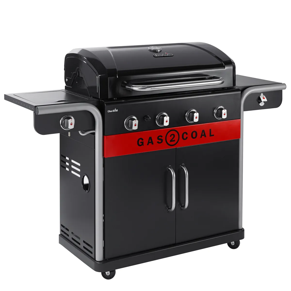 Char-Broil 4+1 Side Burner Gas & Coal Grill, 468301421