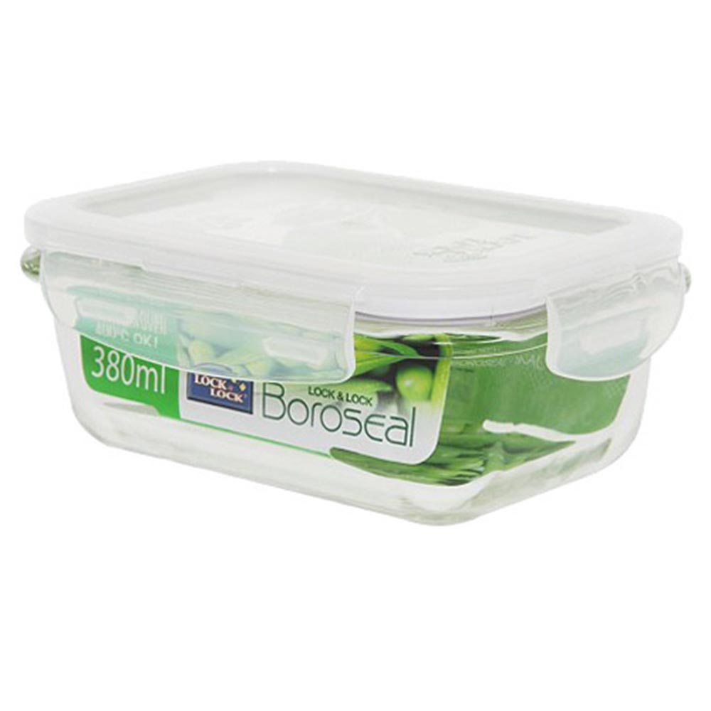 Lock & Lock Boroseal Rectangle Glass Container (5.7 x 15 x 11, Clear)
