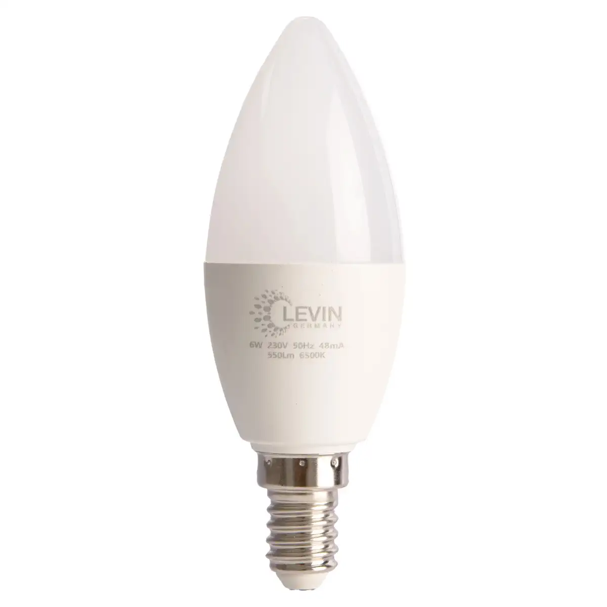 Levin LED C37 E14 Candle Bulb Pack (6 W, Day Light, 6 Pc.)