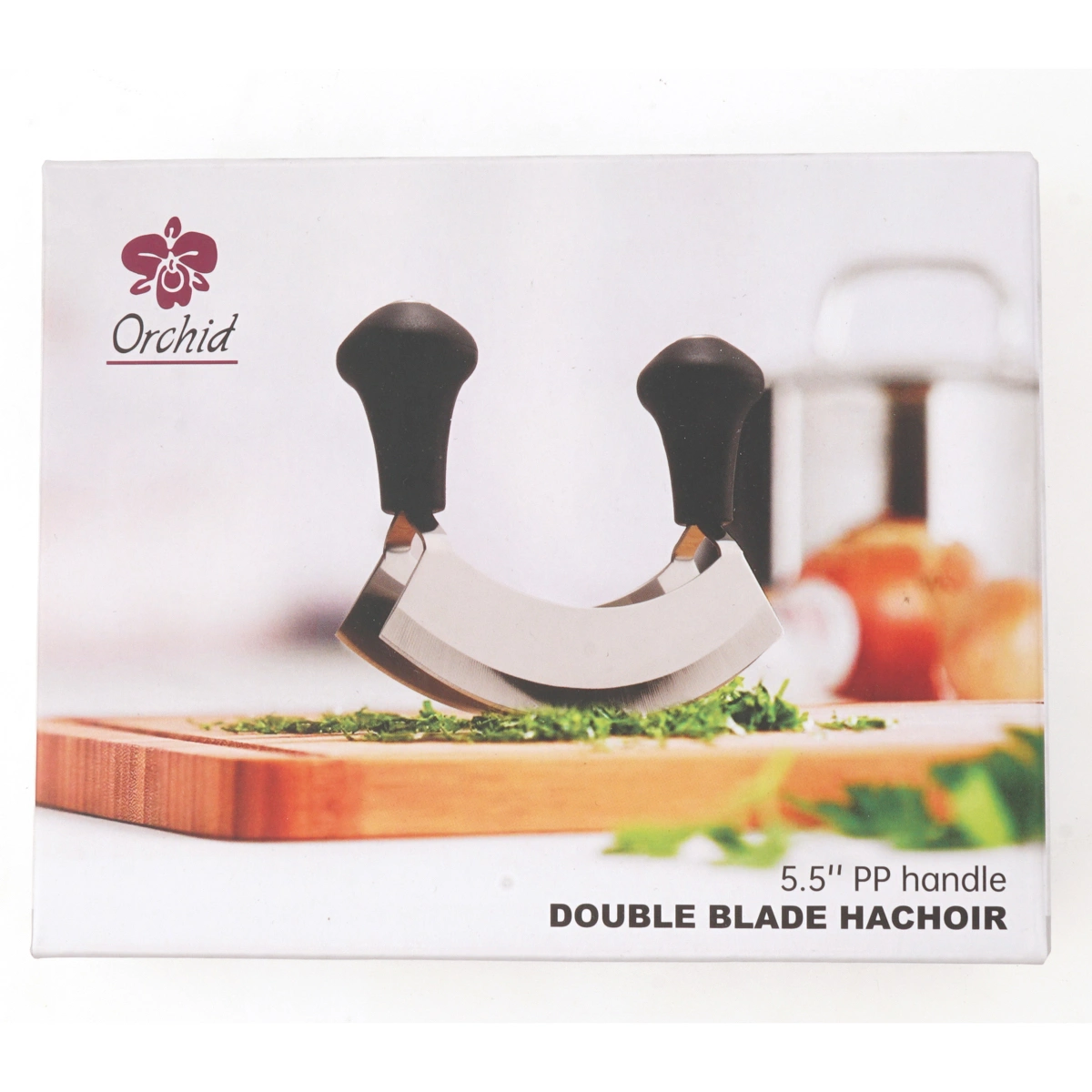 Orchid Double Stainless Steel Blade Hachoir (14 cm)