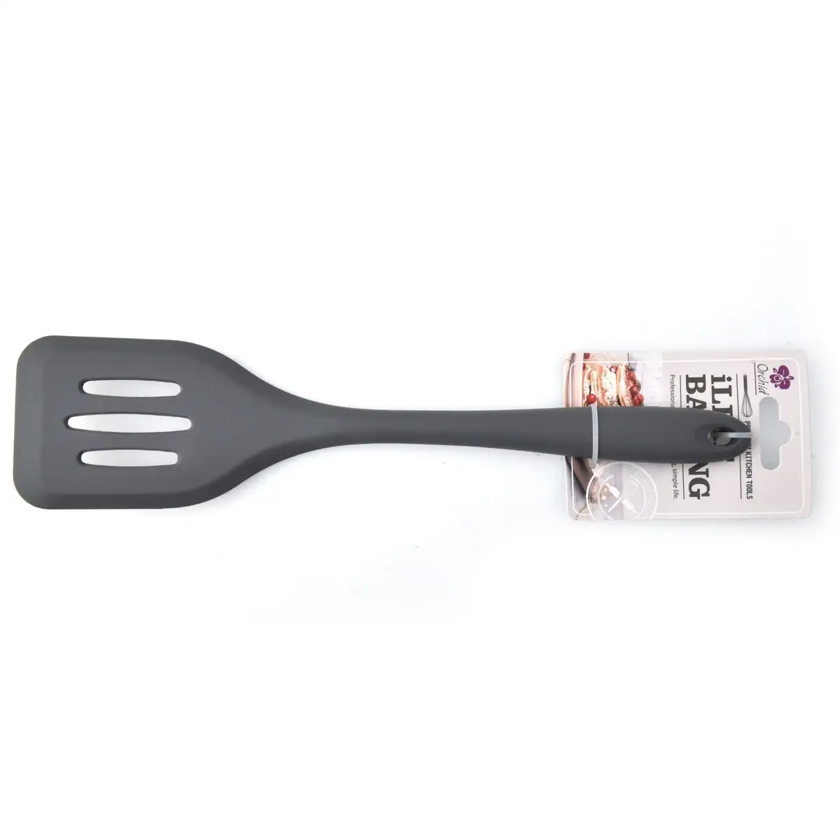Orchid Ilb Slotted Silicone Turner (L. 29 cm, Grey)