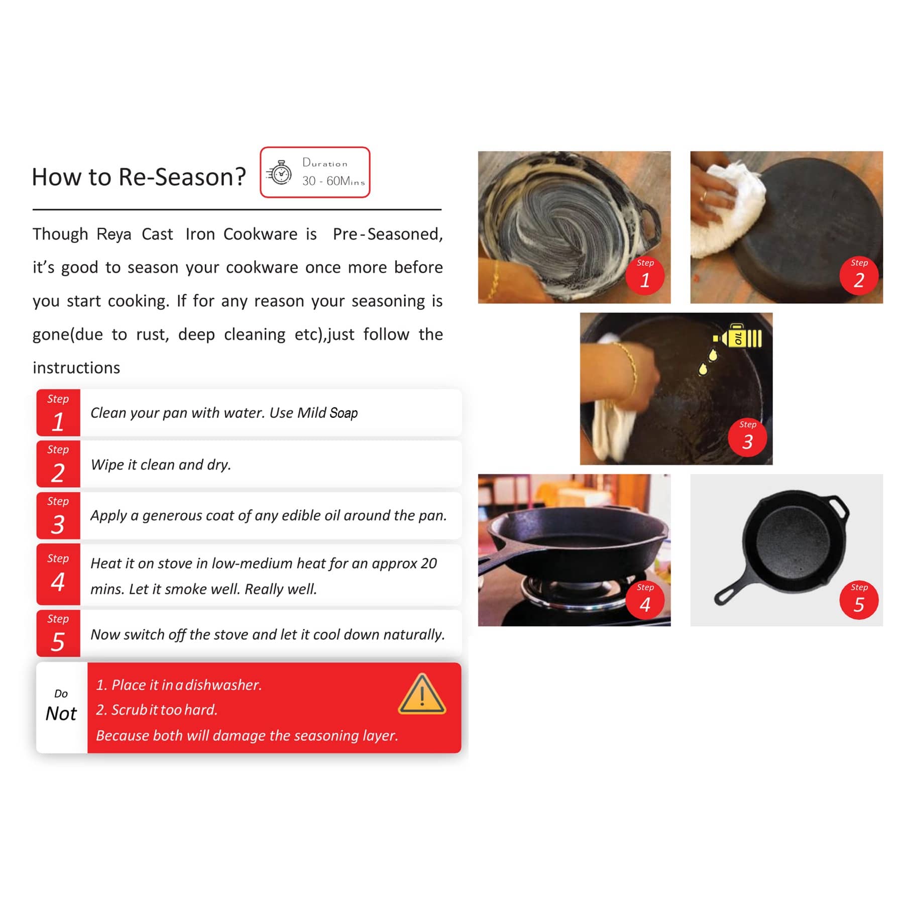 Reya Cast-Iron Tawa (30.48 cm)
