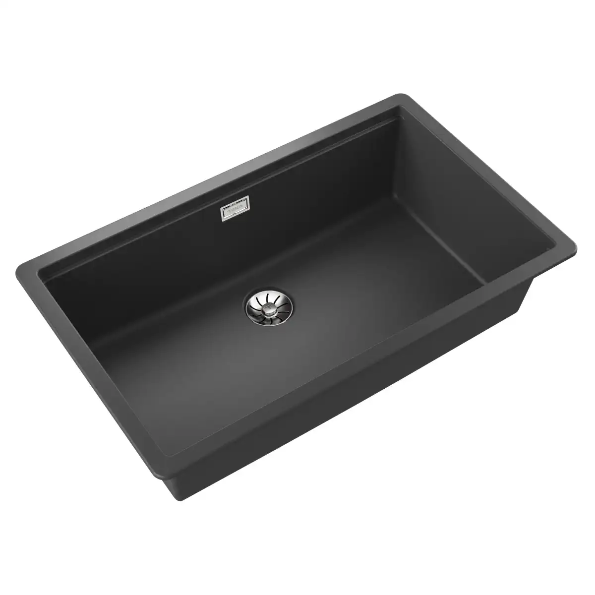 Teka 2-in-1 Installation Quartz & Acrylic Resins Kitchen Sink W/One Bowl (80 cm Base Unit, Dark Grey)