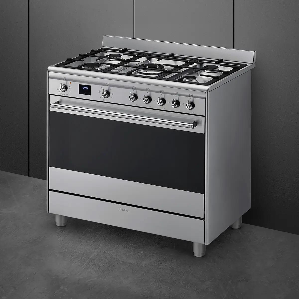 SMEG Freestanding 5-Burner Concert Combination Gas Cooker W/Electric Oven, SSA91MAX2 (129 L, 90 x 90 x 60 cm)