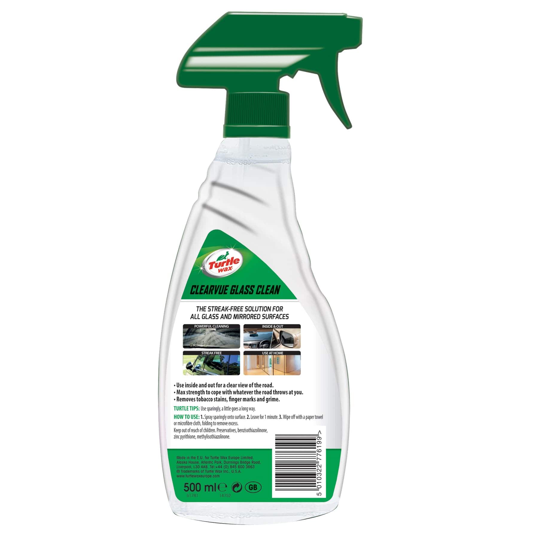 Turtle Wax Clearvue Glass Clean Spray (500 ml)
