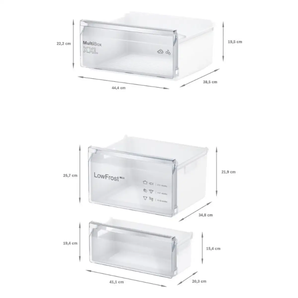 Bosch Series 2 Built-In Bottom Freezer Refrigerator, KIV87NSE0M (270 L)