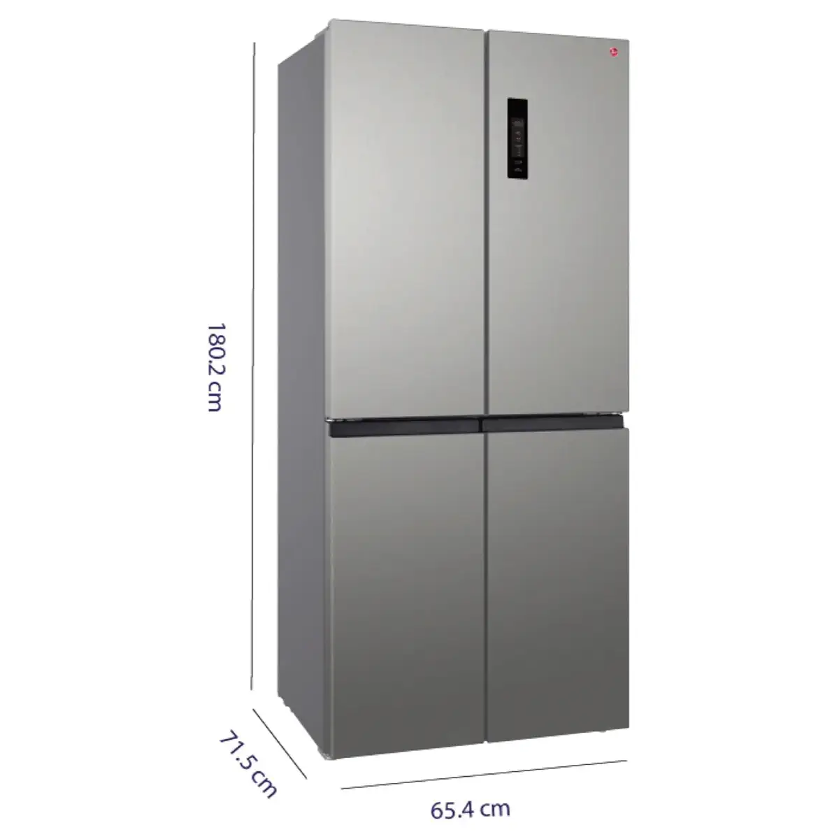Hoover Side By Side French 4-Doors Bottom Freezer Refrigerator, HXD-M540-S (540 L, Silver)