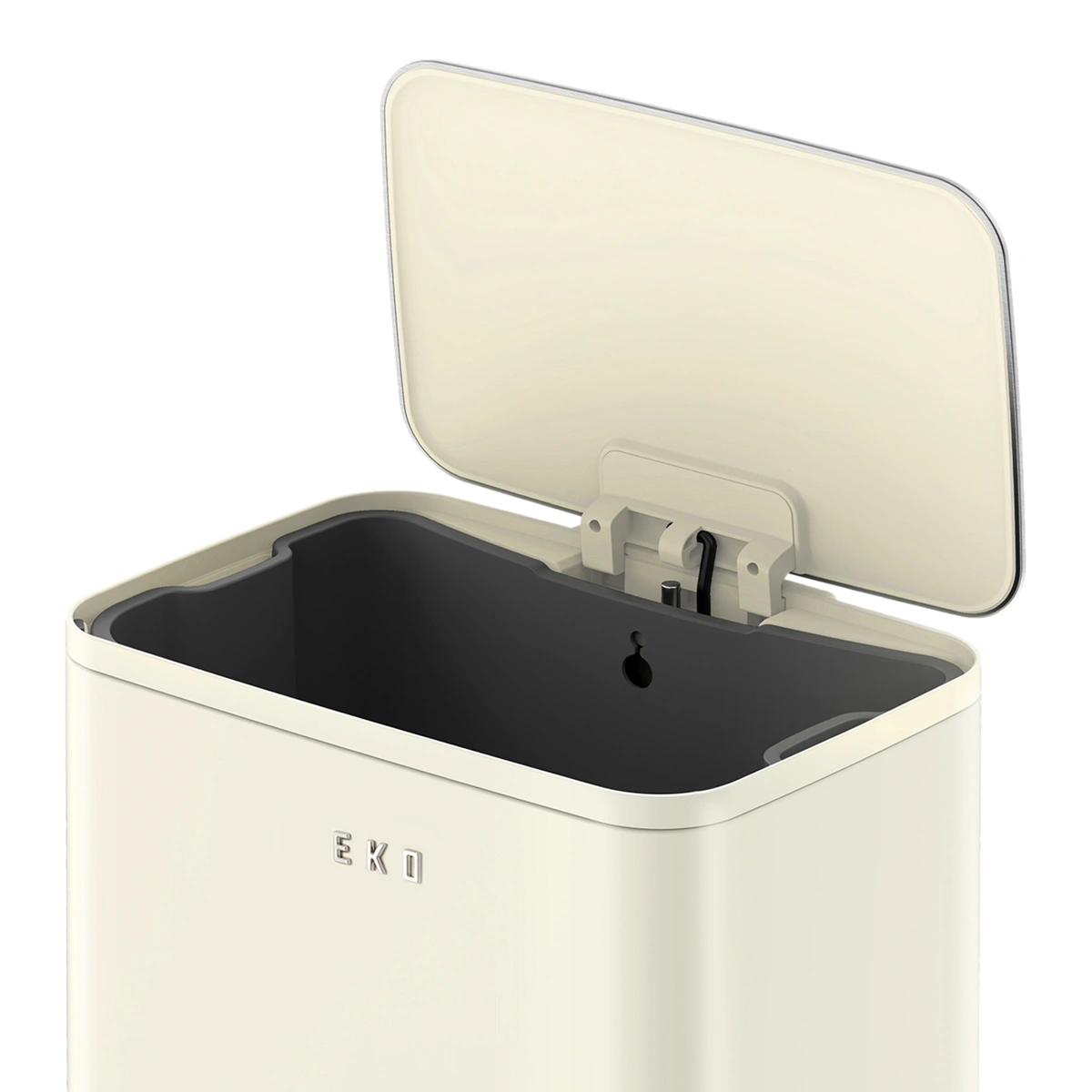Eko Marina Stainless Steel Step Bin (34.1 x 29.1 x 44.6 cm, 20 L, Vanilla)
