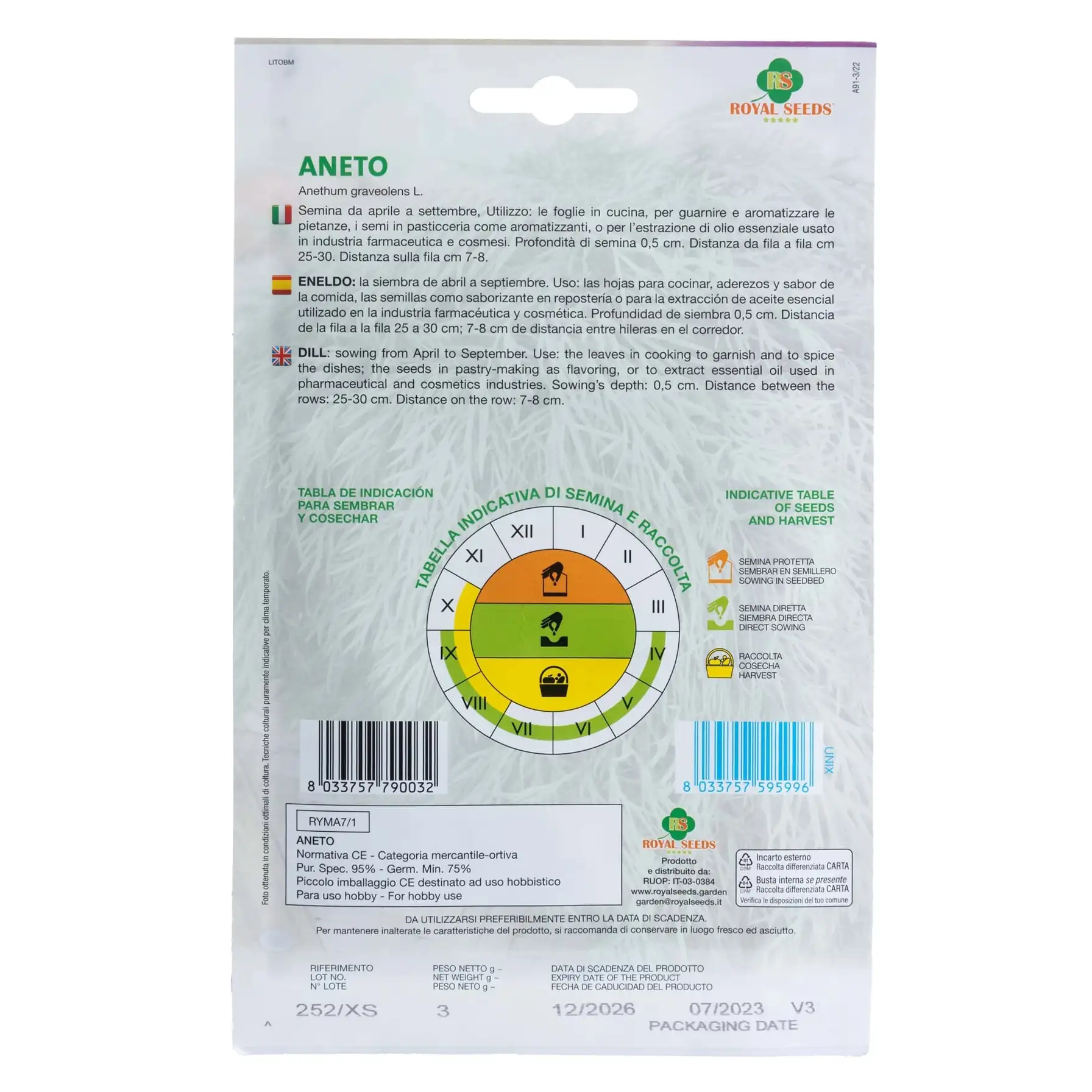 Royal Seeds Dill Seed Pack (3 g)