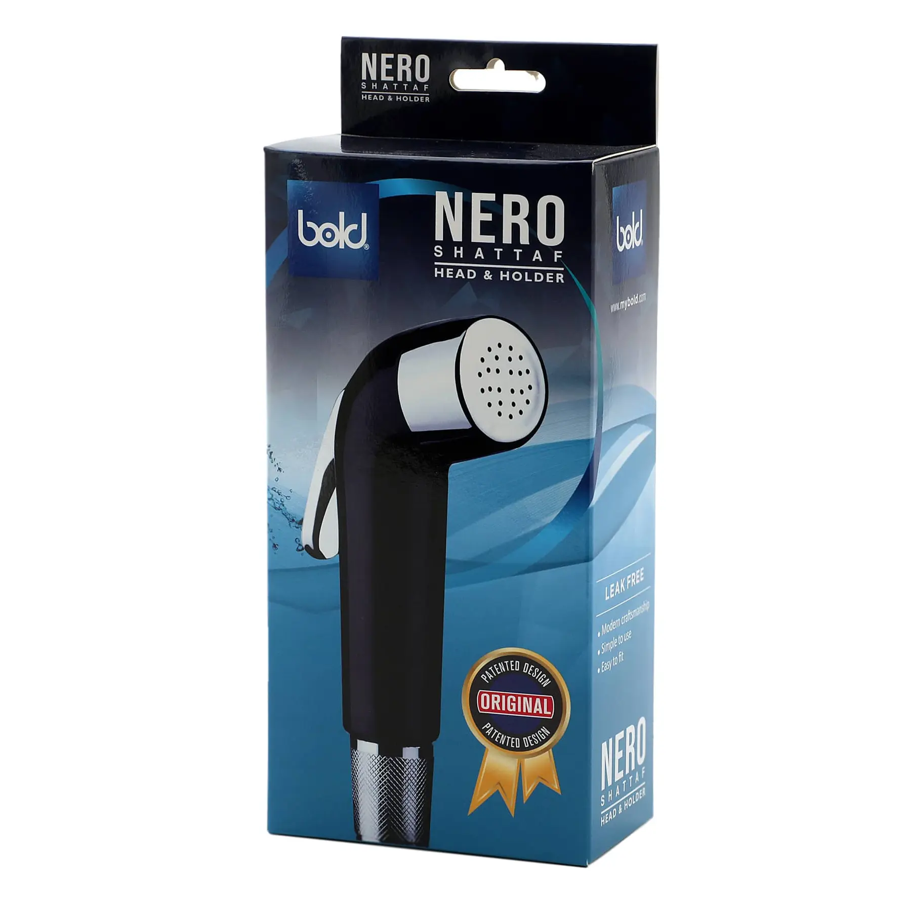 Bold Nero Plastic Shattaf Head & Holder Set (7 x 2.7 x 10 cm)