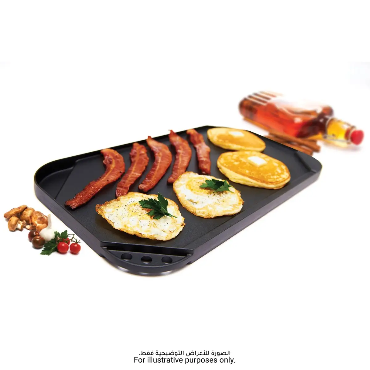 Grill Pro Non-Stick Cast Aluminum Griddle, 91652 (28 x 50 x 2.5 cm, Black)