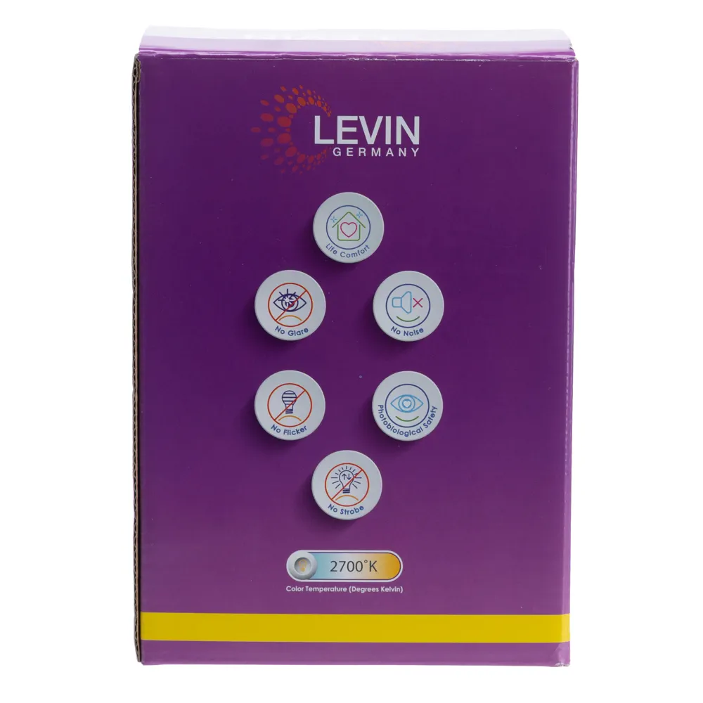 Levin G125 Globe Vintage LED Filament Bulb (6W, Amber)