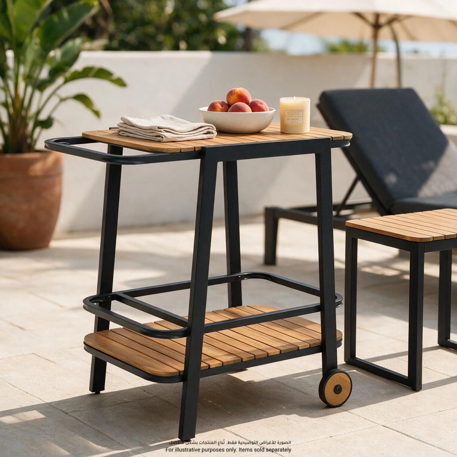 Living Accents Majlis Tea Trolley (75.5 x 49 x 77 cm)