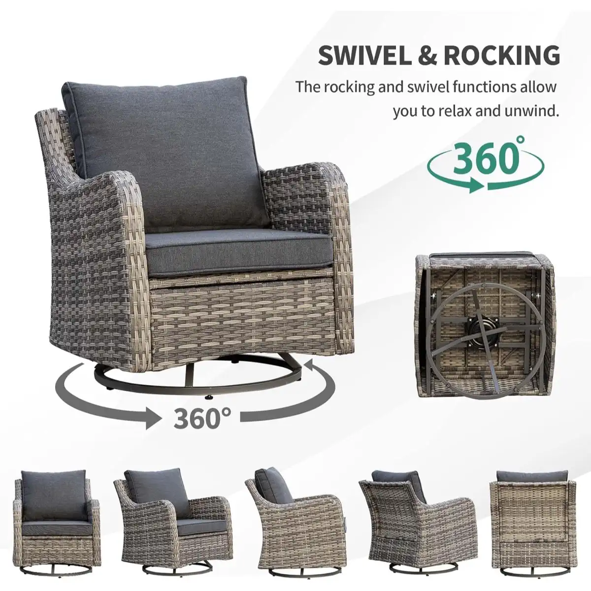 Nashville Rattan 7-Seater Outdoor Sofa Set (181 x 77 x 77 cm)